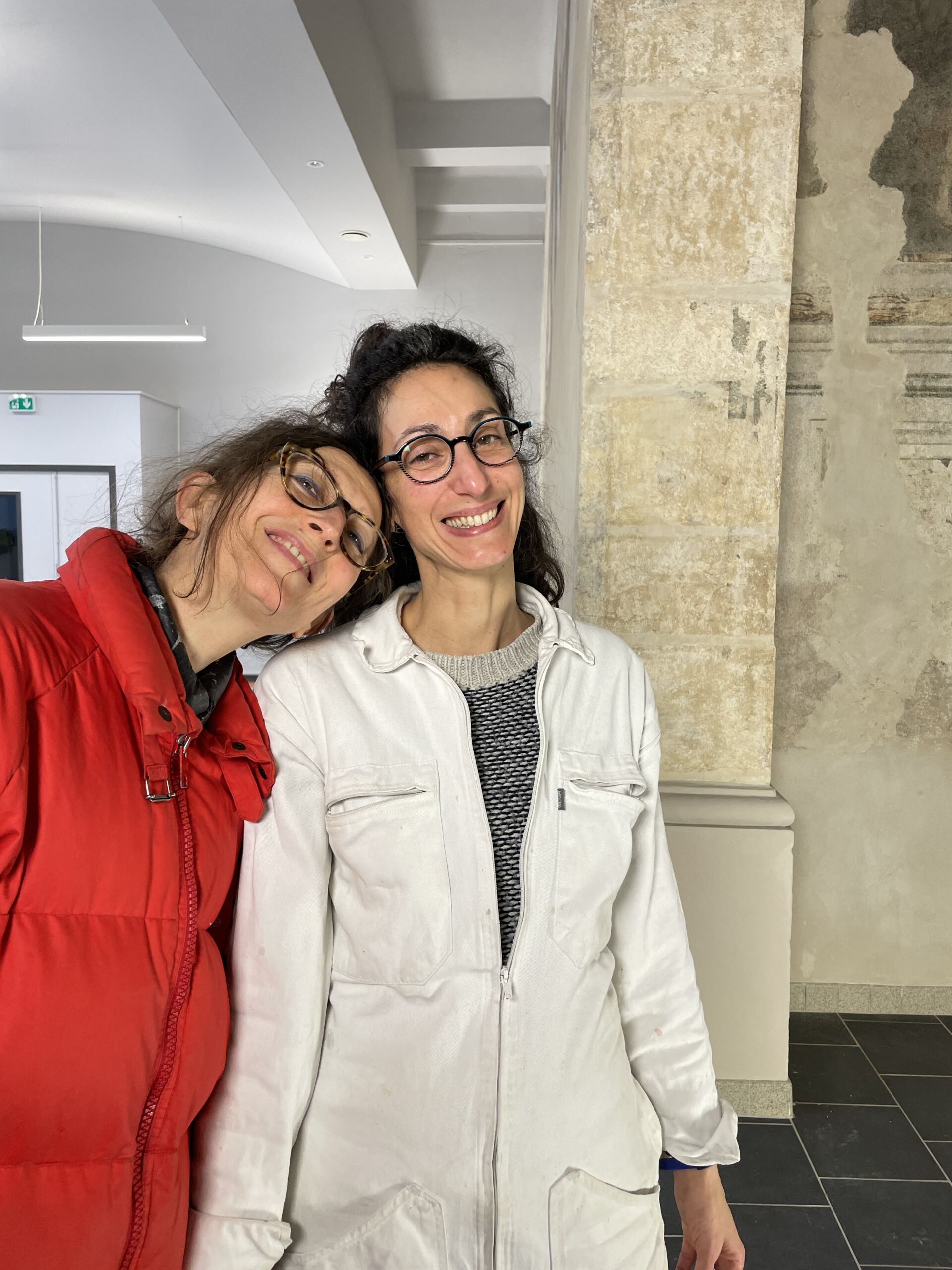 Anouk Jevtic et Cécilia Billaud Mur nord Visitandines dégagement